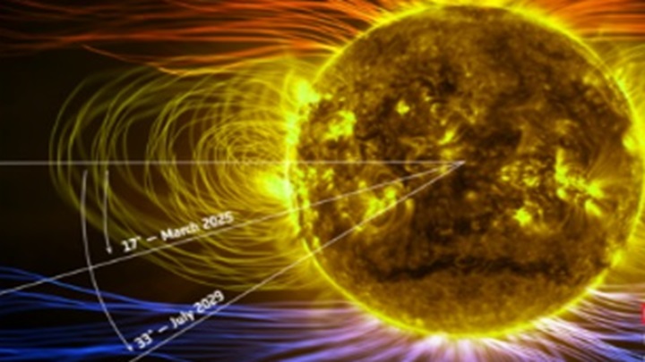 La sonda europea Solar Orbiter capta por primera vez imágenes del polo sur del Sol 